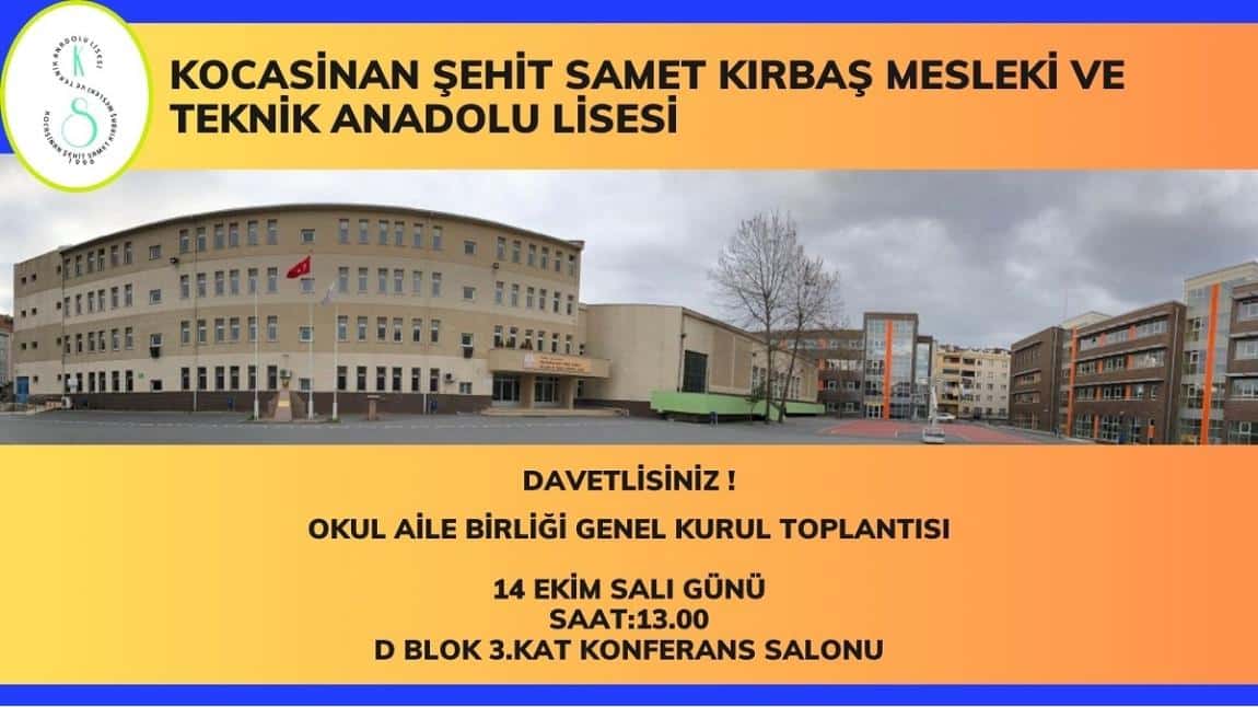 OKUL AİLE BİRLİĞİ GENEL KURUL TOPLANTISI